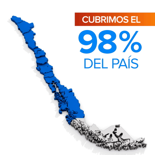 mapa de cobertura en chile